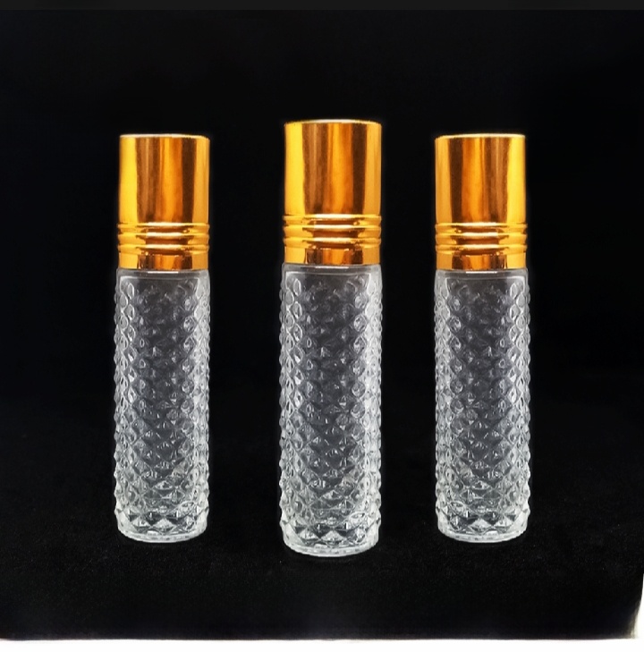 Empty Roll-on Attar Glass Bottle 10 Pcs Set for DIY Aromatherapy Essential Oil Perfume Making