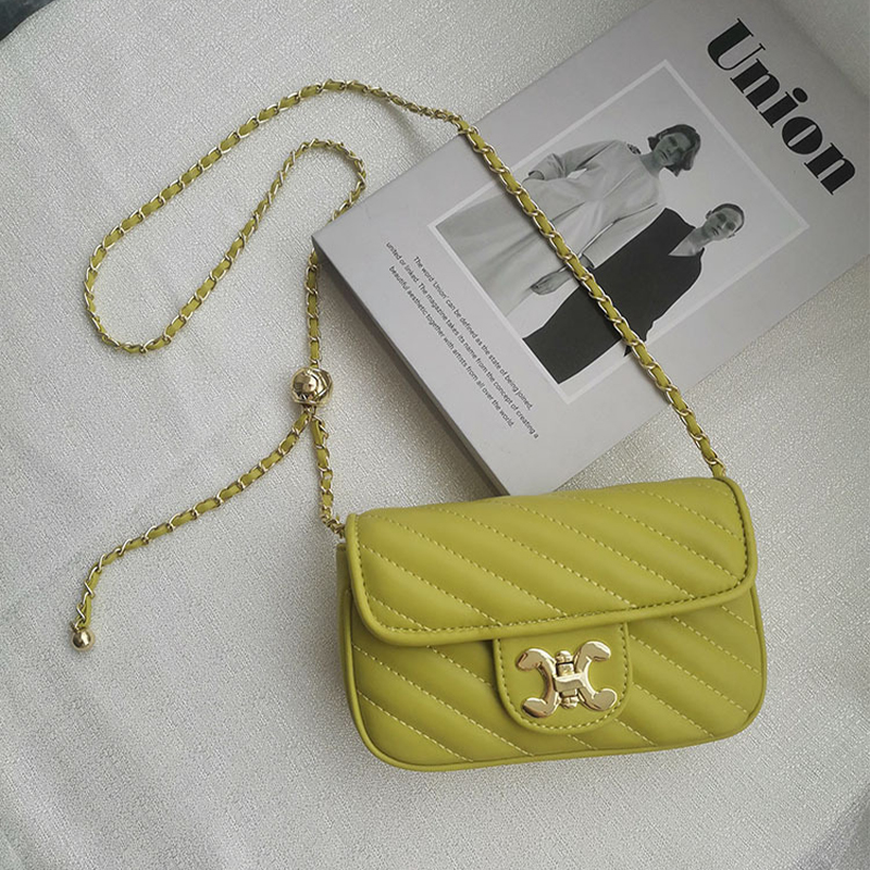 NALLCHEER Women's shoulder crossbody bag Korean style ins chain high-end leather bag