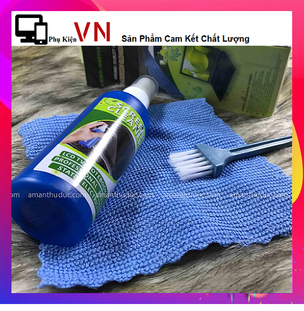 Bộ Vệ Sinh Laptop LCD 3 Món - Dung dịch làm sạch Vệ Sinh Màn Hình LCD,3 Món Cao Cấp