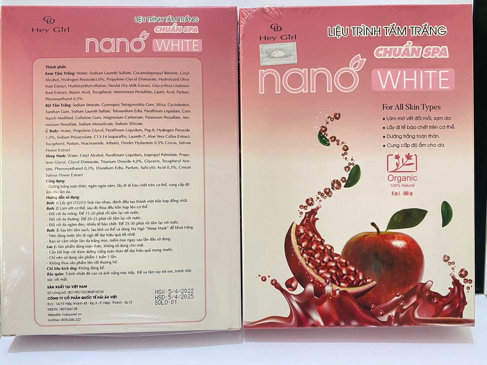 Tắm trắng nano spa( 2 sét )