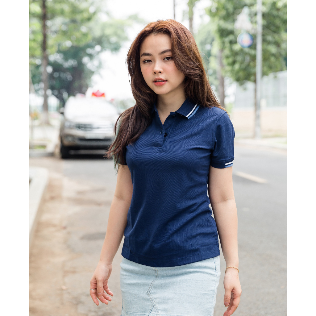 Áo Polo Nữ Poligan Nhập Khẩu thá¡ Lan (Navy Blue)