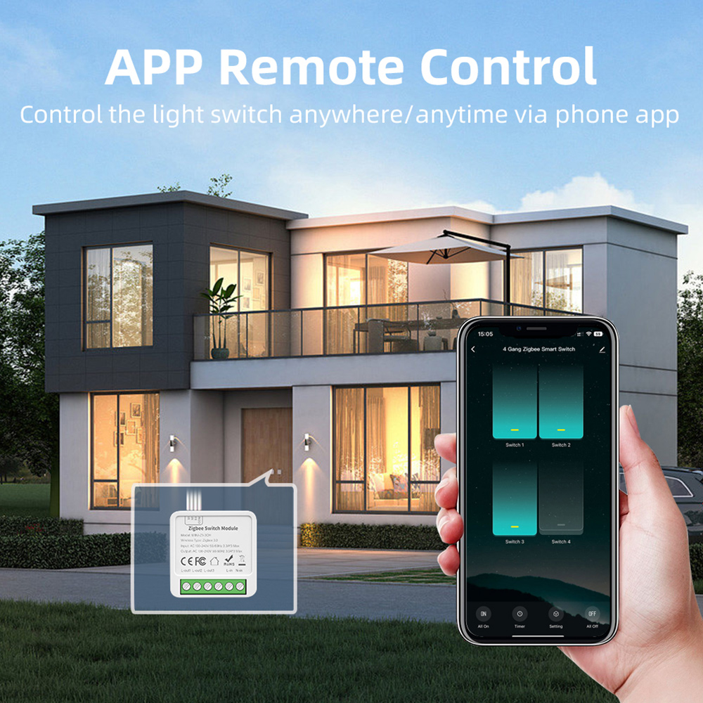 E Cuộc Sống cửa hàng thông minh Tuya Thông Minh ZigBee mô-đun chuyển đổi 2 Cách Điều Khiển Nhà Thông Minh 2/3/4 Băng Đảng Tự Làm Máy Cắt AC100-240V Thời Gian công tắc thông minh cuộc sống thông minh Ứng Dụng điều khiển bằng giọng nói Nhà Thông Minh Tự độn