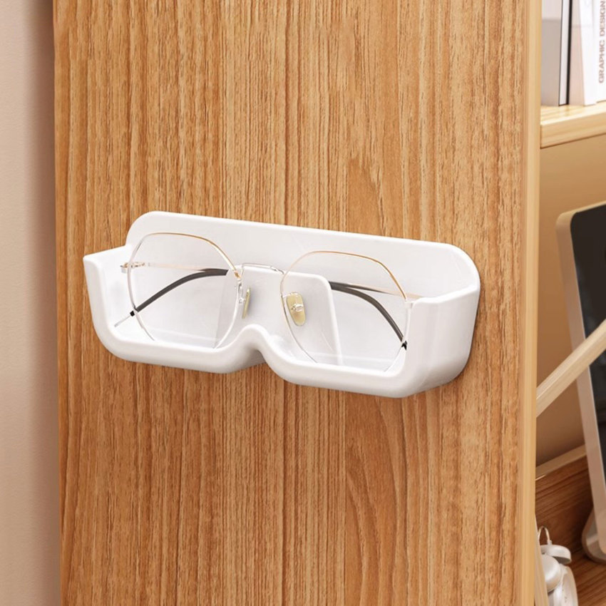 High End Glass Display Cabinet Glasses Storage Box Wall Mounted Perforated Free Sunglasses Storage Rack
