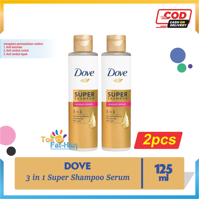 Dove 3 in 1 / 3in1 Super Shampoo Serum 125ml Lazada Indonesia
