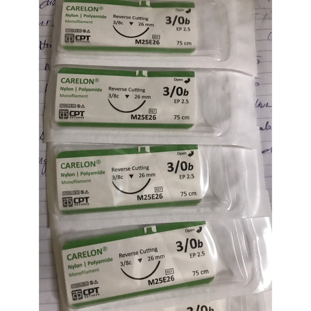 Chỉ phẫu thuật Nylon CPT (1/0, 2/0, 3/0, 4/0, 5/0, 6/0, 7/0, 8/0)