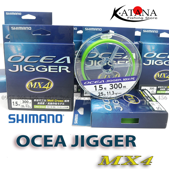 Dây pe shimano ocea jigger mx4 - 300m