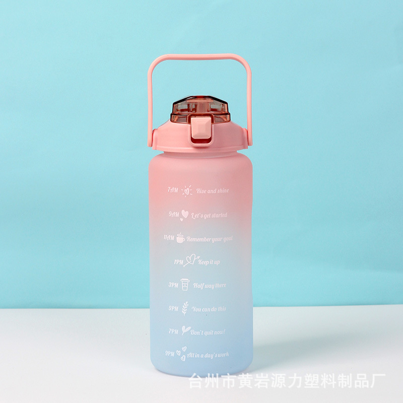 8 STORE) 2 Liter Water Bottle With Straw Travel Fitness Sport Kids Drinking  Bottle BPA Free Botol Air Budak 2000ml 渐变色水瓶 | Lazada