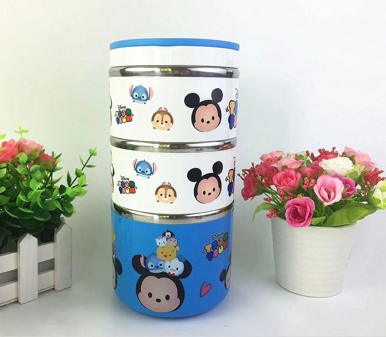[HCM]hộp cơm 3 tầng doremon, kitty, minion - hộp cơm 3 tầng