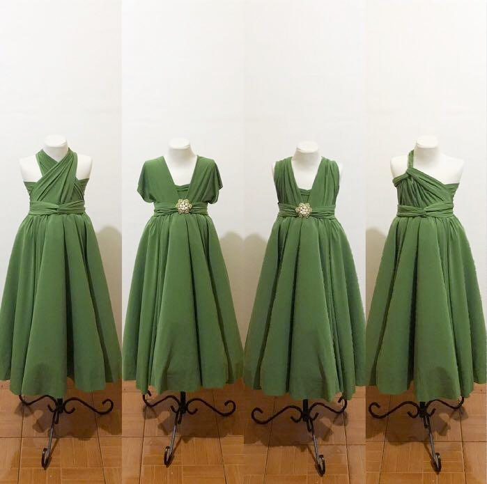 Moss green infinity sales dress