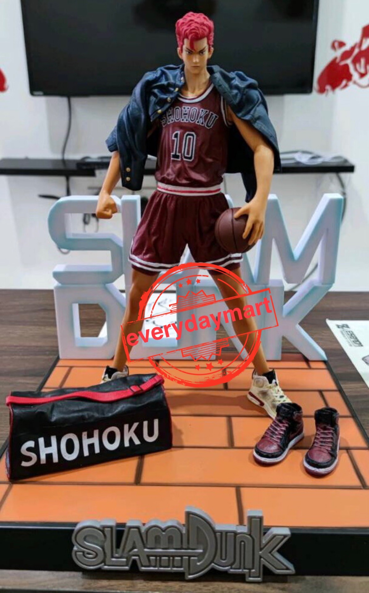 🔥SLAM DUNK🔥BASKETBALL GENIUS ️HANAMICHI SAKURAGI ️TEAM SHOHOKU REBOUND
