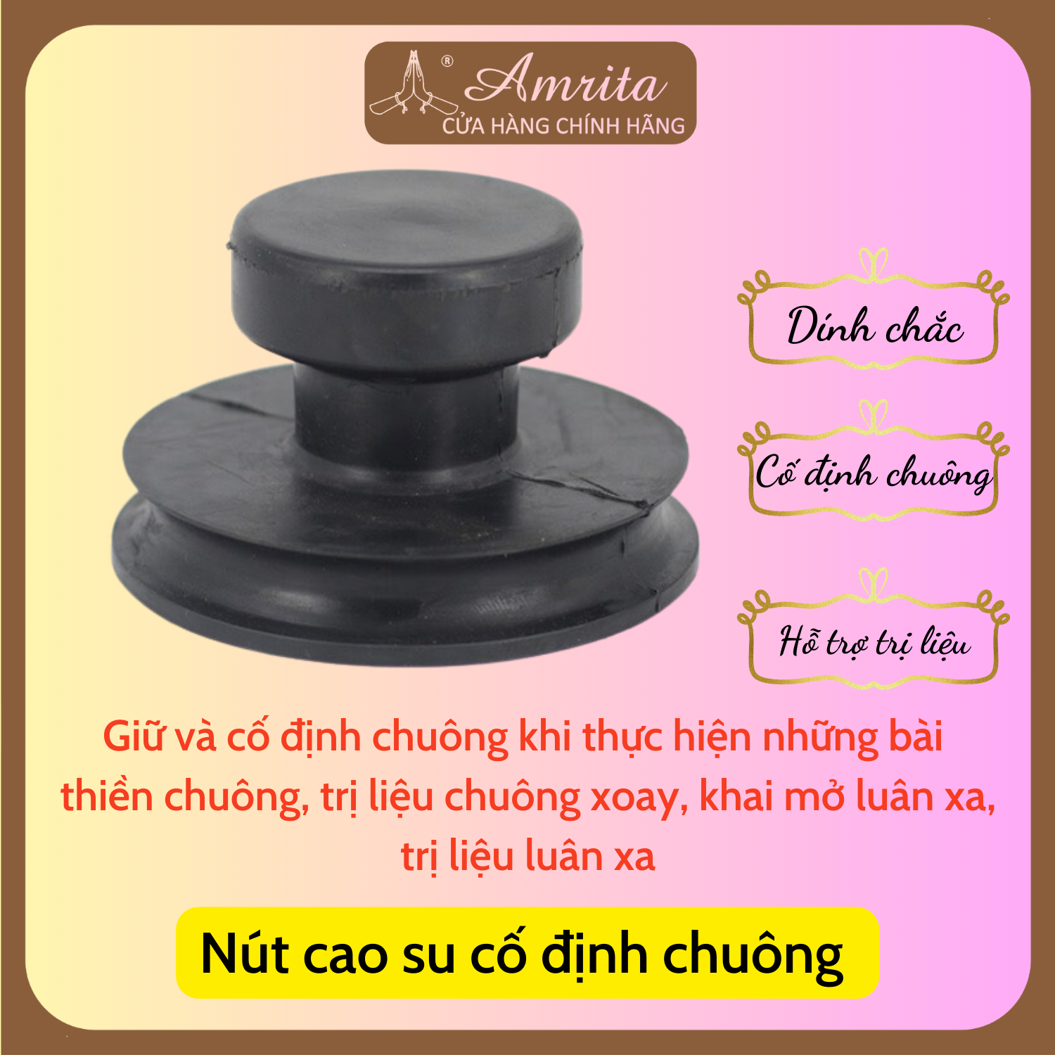 Nút cao su cố định chuông ( chỉ có nút, không bao gồm chuông )- Amrita