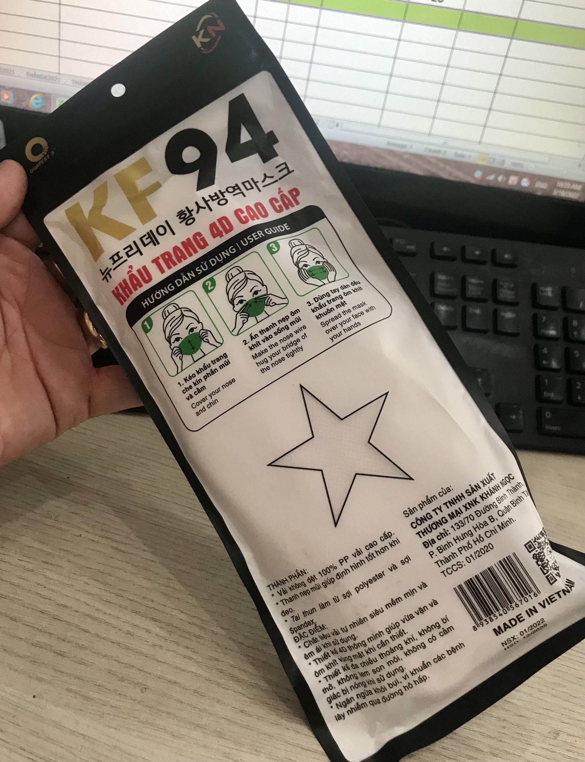 Khẩu trang KF94 Noka Pro