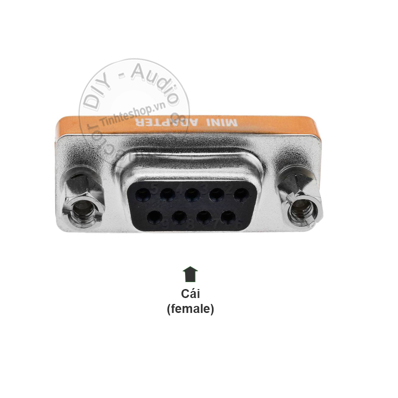 Đầu nối DB9 cái sang cái đấu chéo 1 chiếc - Đầu nối RS232 đấu chéo - Null modem RS232 adapter