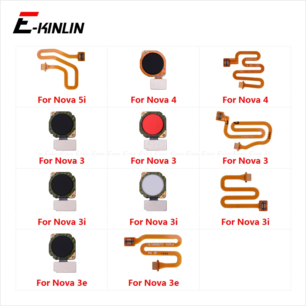 Home Button Touch ID Fingerprint Connector Sensor Menu Return Button Connection Flex Cable For HuaWei Nova 5i 4 3 3i 3e Parts