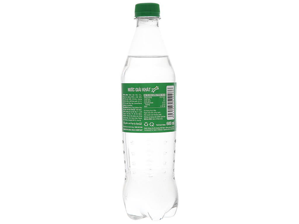chai nước ngọt SpritE hương chanh 600ml