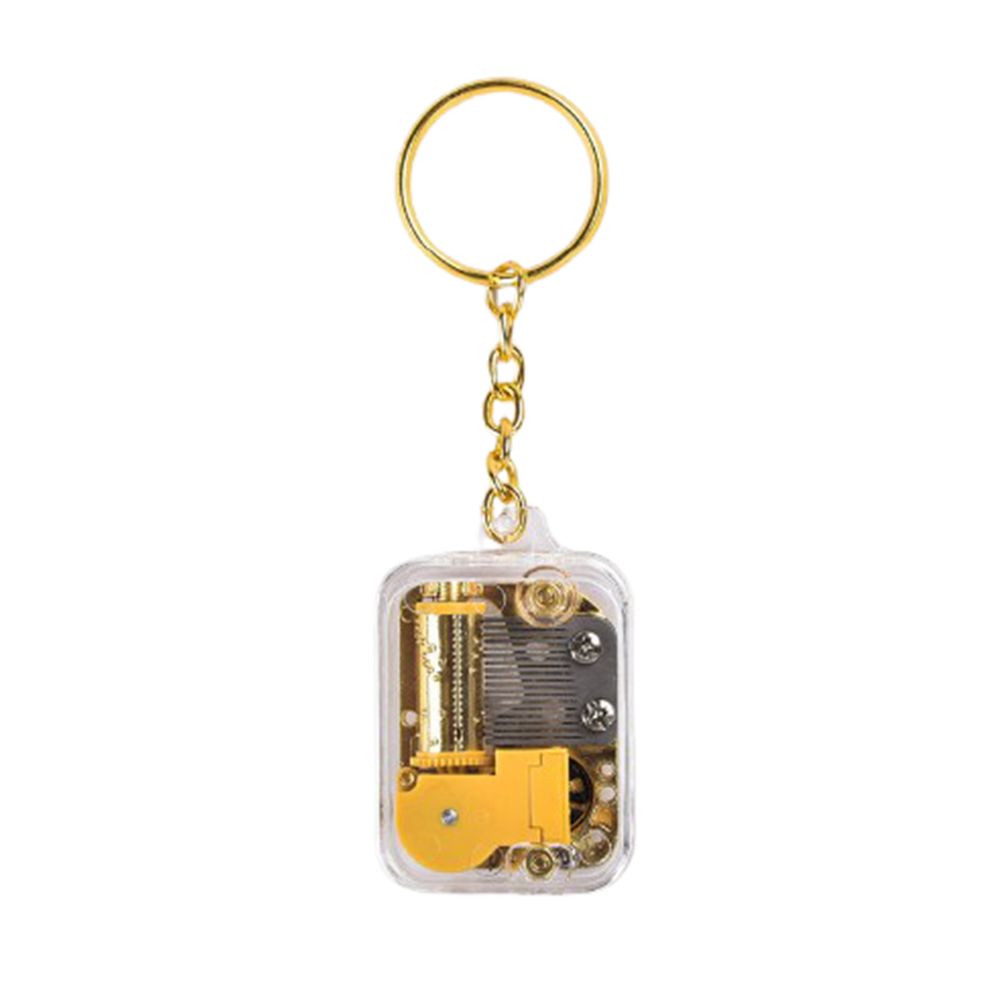 SQJFSU Hữu ích Di động Mini Móc khóa Hộp nhạc Nhạc cụ Chuyển động cơ học