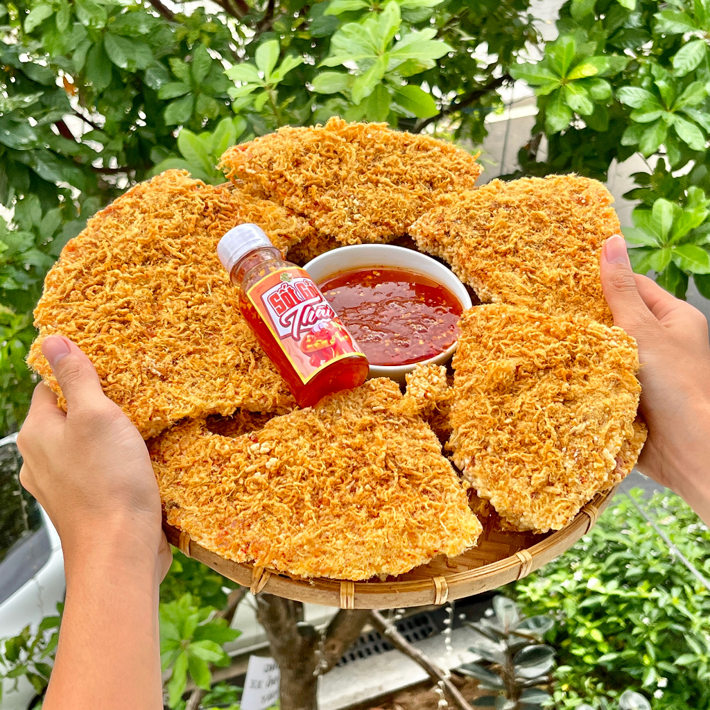 Cơm cháy chà bông - cơm cháy đáy nồi - túi 500gr - bếp chè thái