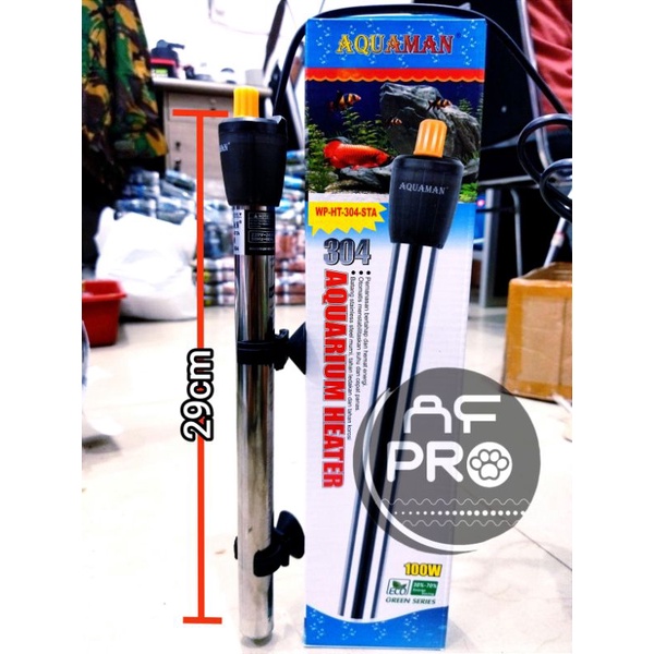 Heater stainless pemanas Aquarium AQUAMAN 100 WATT