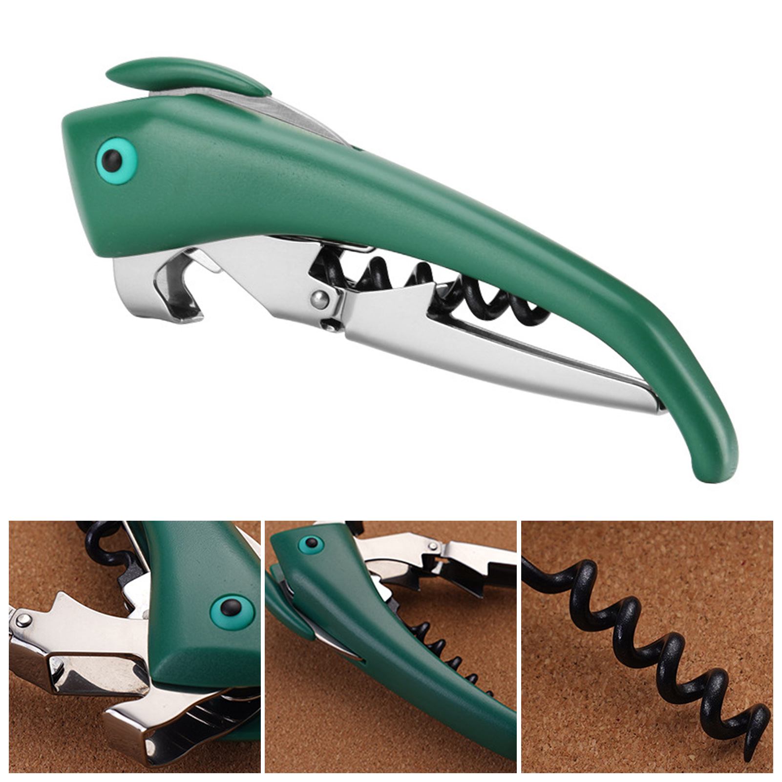Stainless Steel Multifunctional Wine Corkscrew & Beer Bottle Opener Home Bar Kitchen Tool
_voghion.com
