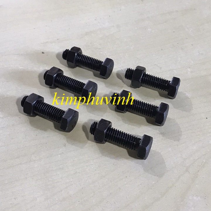 10 BỘ - 8x30mm BULONG THÉP ĐEN - BULON ĐEN 8.8 ( BULON + TÁN)