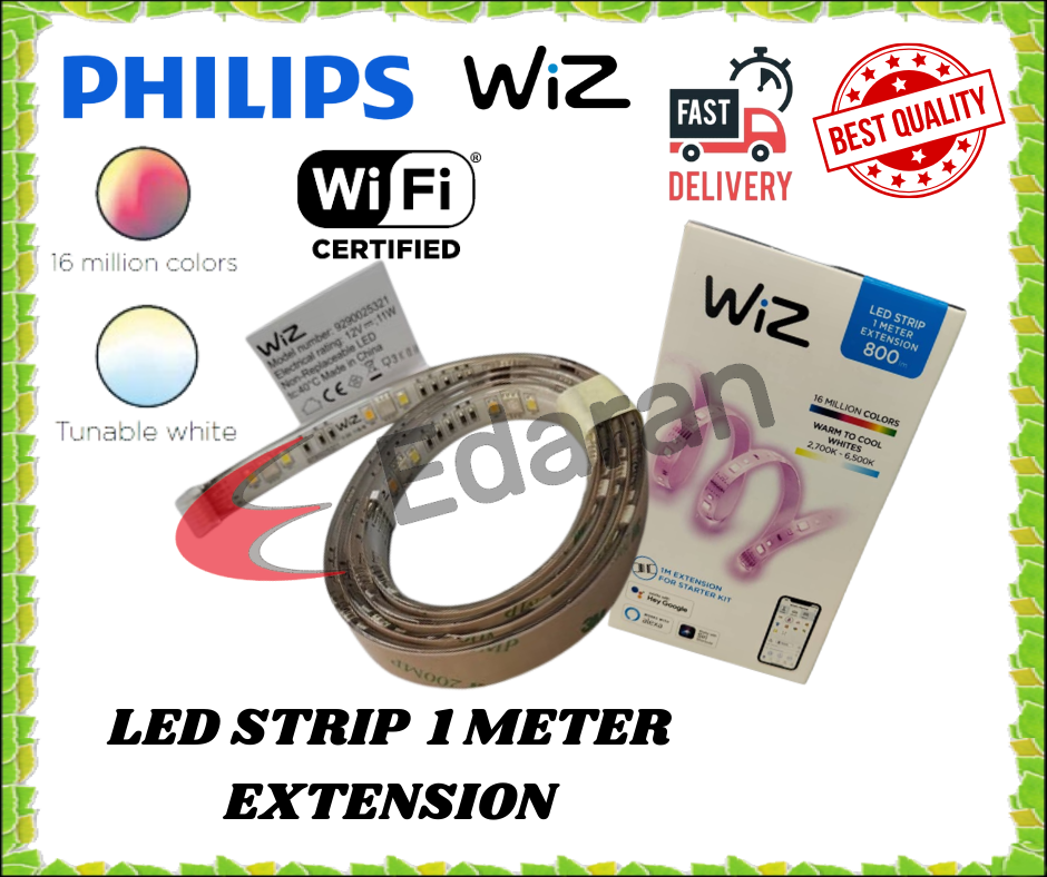 Philips Wiz Led Strip 2200k 6500k Rgb 2 Meter Starter Kit And 1 Meter Extention Lazada 3453