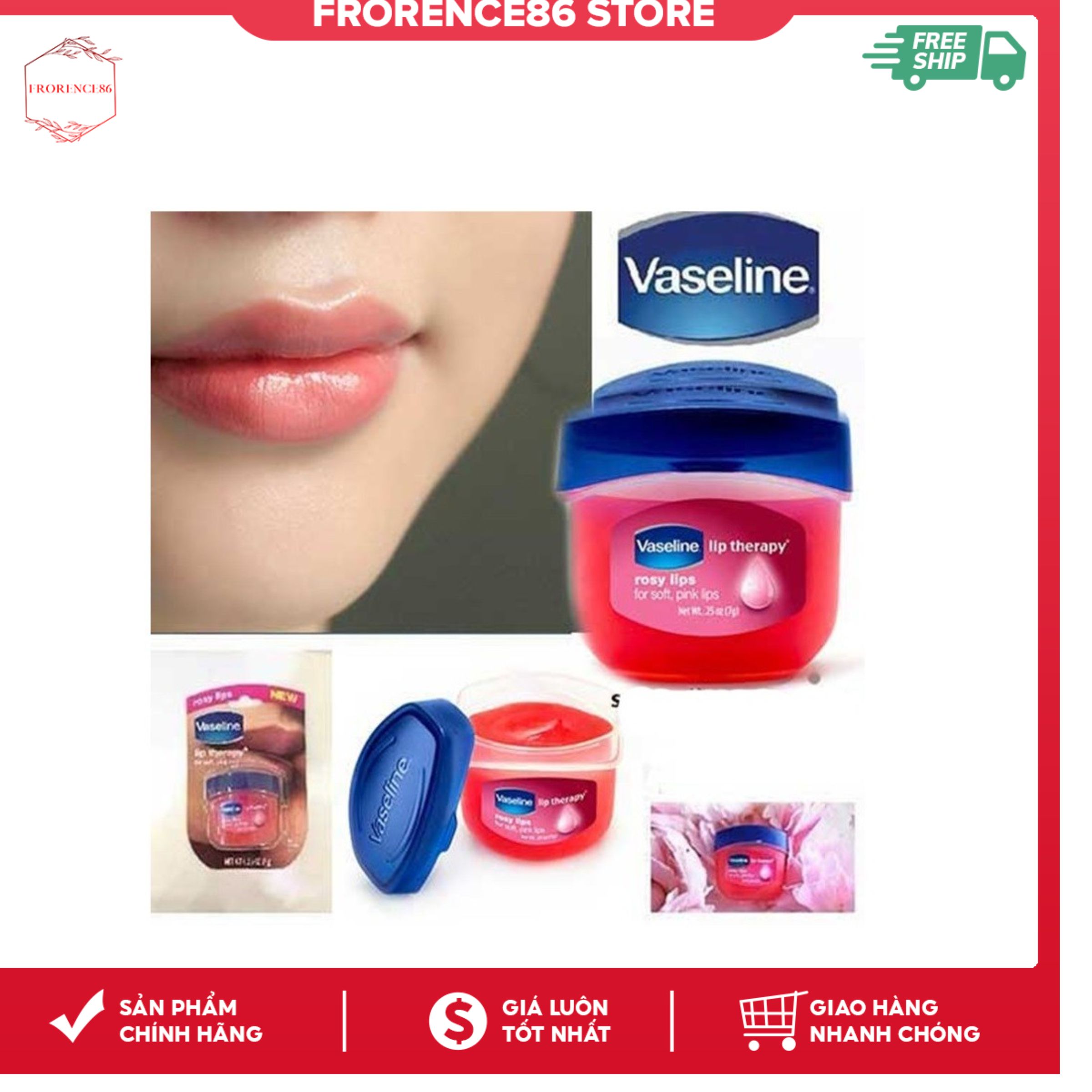 SON DƯỠNG môi Vaseline Lip Therapy 7g (Dạng Hũ) Frorence86 Store