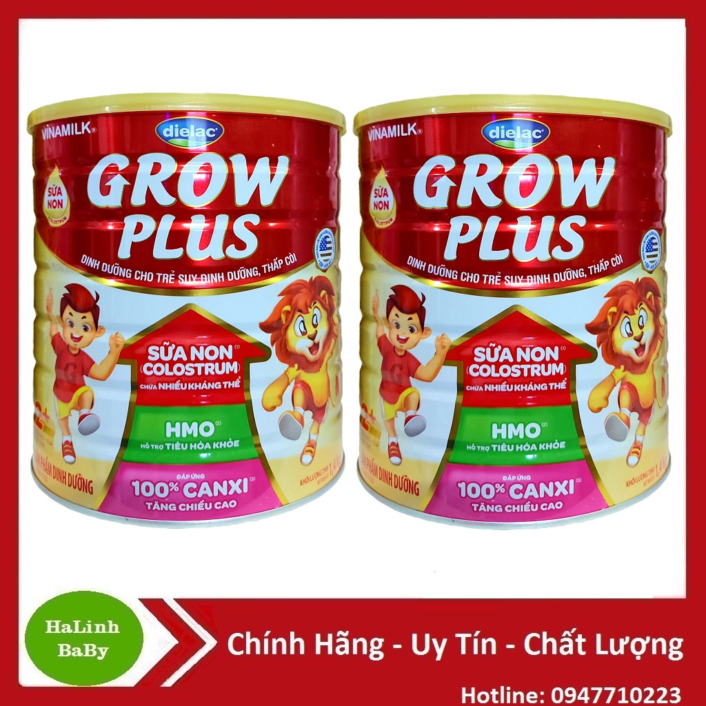 Combo 2 Lon Sữa Dielac Grow plus 1+ 2+ 1.4kg