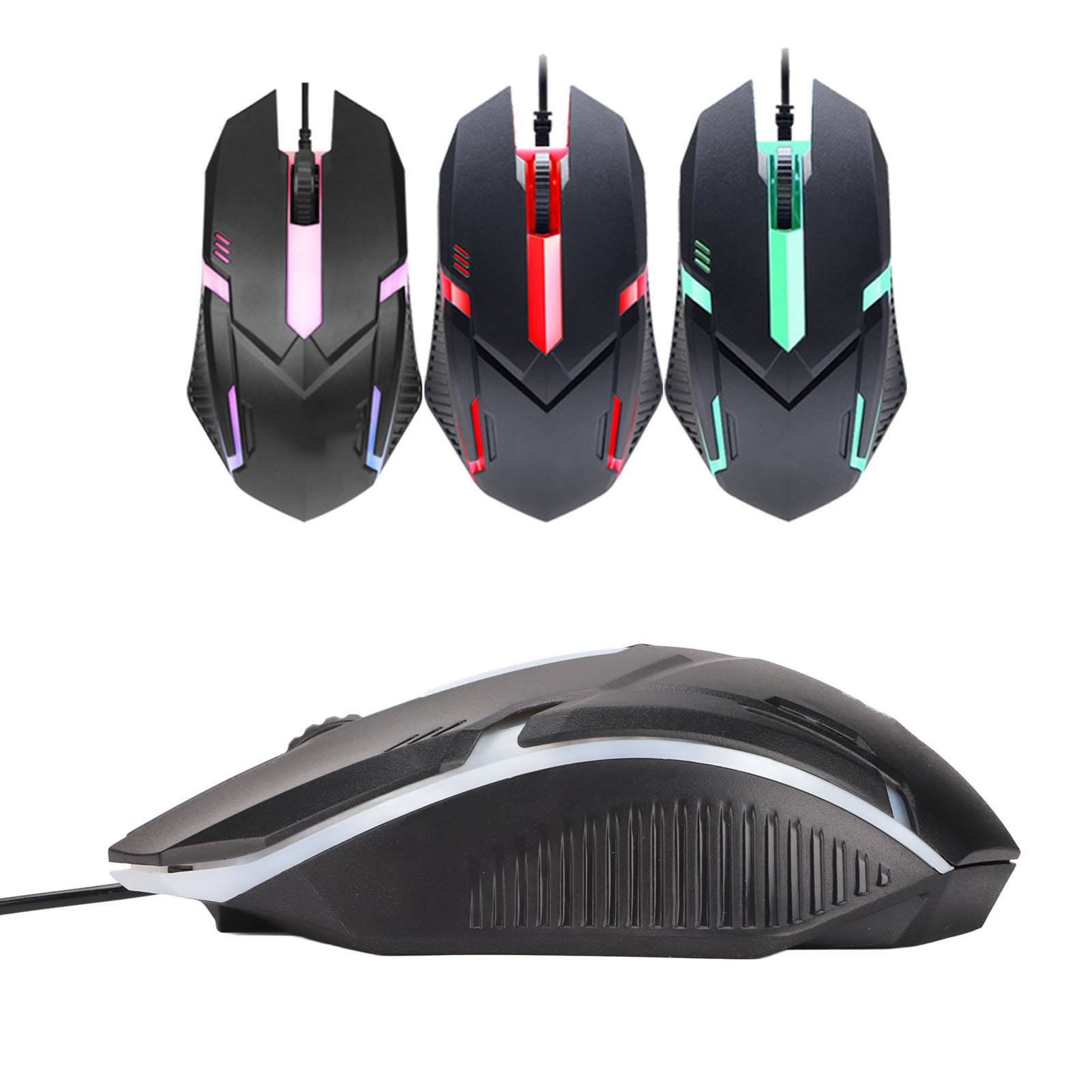 RGB Gaming Mouse 1600 DPI Sensitive USB Gaming Mouse Wired for Desktop