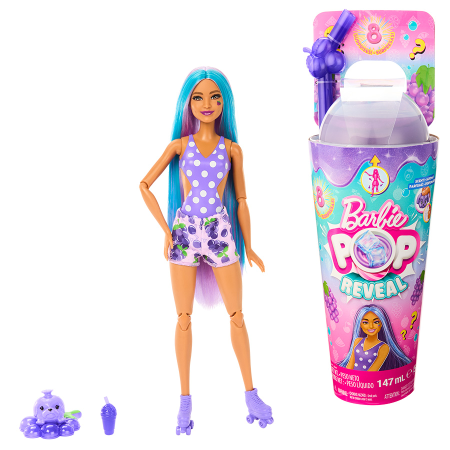 Đồ Chơi Búp Bê Barbie Pop Reveal Juicy - Bé Soda Nho HNW44 HNW40