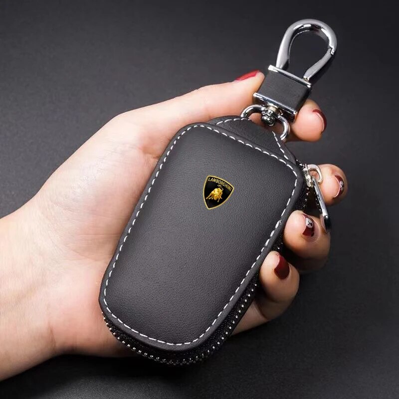 Smooth%20Leather%20Car%20Key%20Holder%20Wallet%20Bag%20Remote%20Fob%20Shell%20Case%20Cover%20Pouch%20Keychain%20For%20Lamborghini%20Urus%20Aventador%20Gallardo%20Reventon%20Huracan%20Murcielago%20Egoista%20Asterion%20Centenario%20-%20Image%202