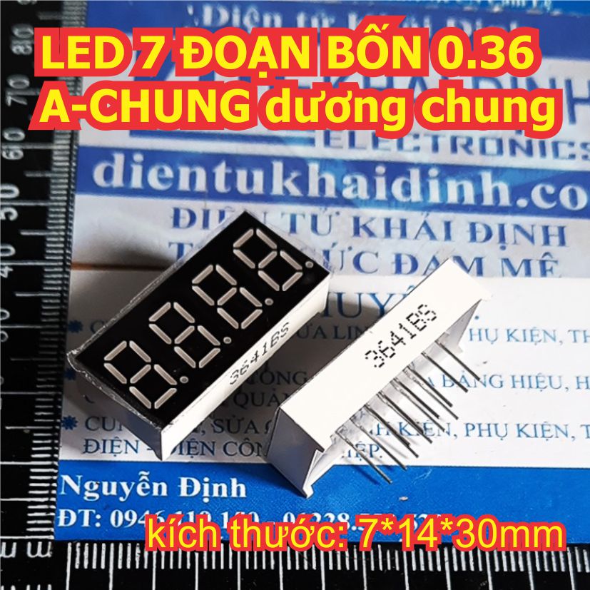 3 con led 7 đoạn 7 thanh bốn 0.36 inch a-chung k-chung dương âm chung kde1964