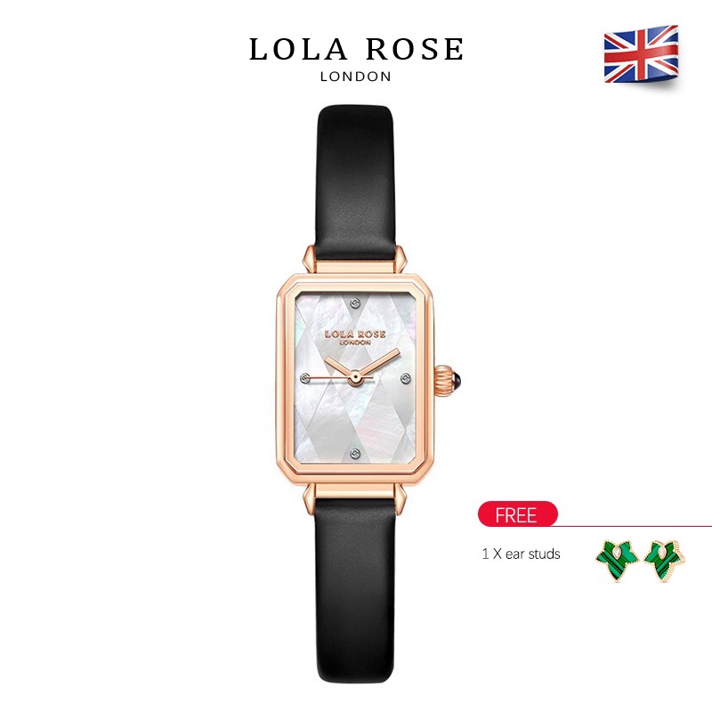 Đồng hồ nữ chính hãng, đồng hồ Lolarose thiết kế từ Anh mặt vuông làm vỏ ngọc trai cao cấp, dây da bò Italy thấm hút tốt phù hợp cô nàng thanh lịch bảo hành 2 năm LR2182 thumbnail