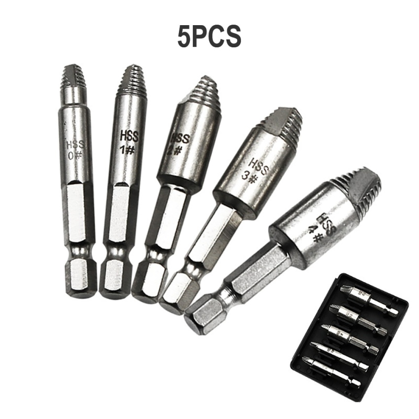 5pcs broken screw extractor broken screw removal tool