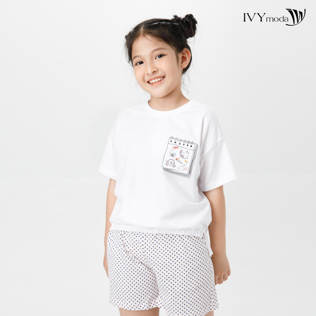 [CHỈ 14.8 - VOUCHER 15% ĐƠN 499K] Áo thun bé gái note book IVY moda MS 57G1504