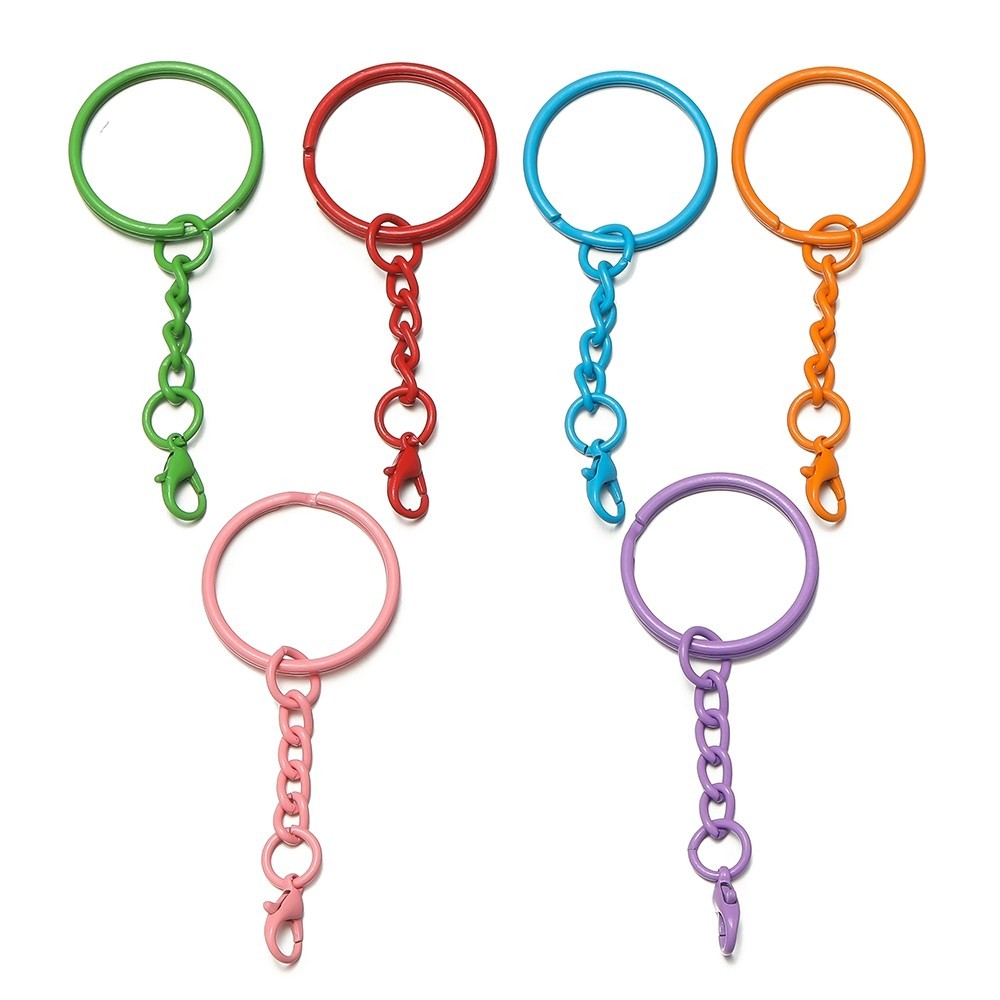 St.kunkka 5pcs10pcs 2565mm Iron Color Paint Keychain Lobster Clasp with ...