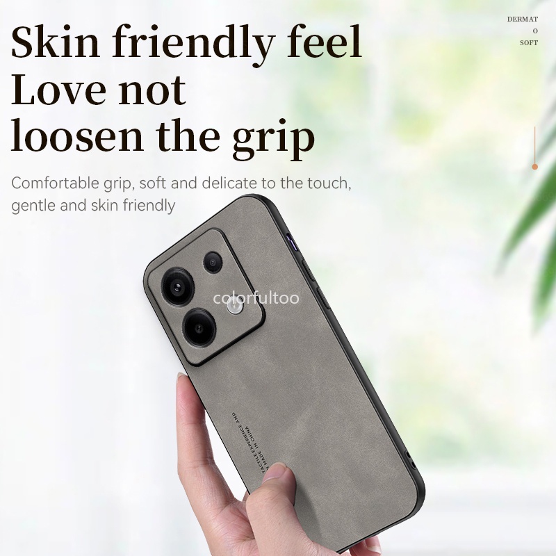 Da thuộc da cừu vỏ điện thoại Cho Redmi Note 13 Pro Cộng Với 13Pro + Note13 Note13Pro 5G bề mặt lì Trường Hợp nhựa TPU mềm Silicone Vỏ bảo vệ Cover Quay Lại