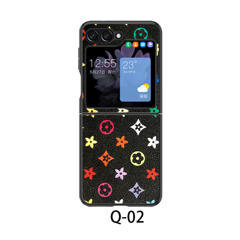 适用于三星 Galaxy Z Flip 5保护壳花卉硬质PC后盖适用于三星Z Flip5 5G ZFlip 5手机壳时尚