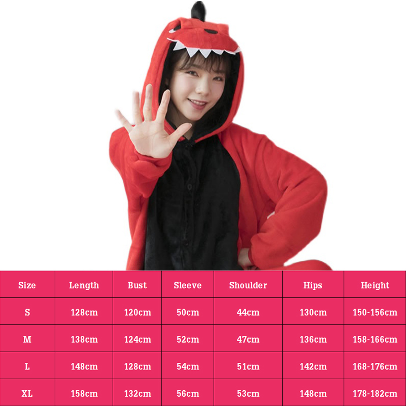 Dinosaur Pajama Adult Kigurumi Onesie Women Animal Cosplay Suit Homewear Women Sleepwear