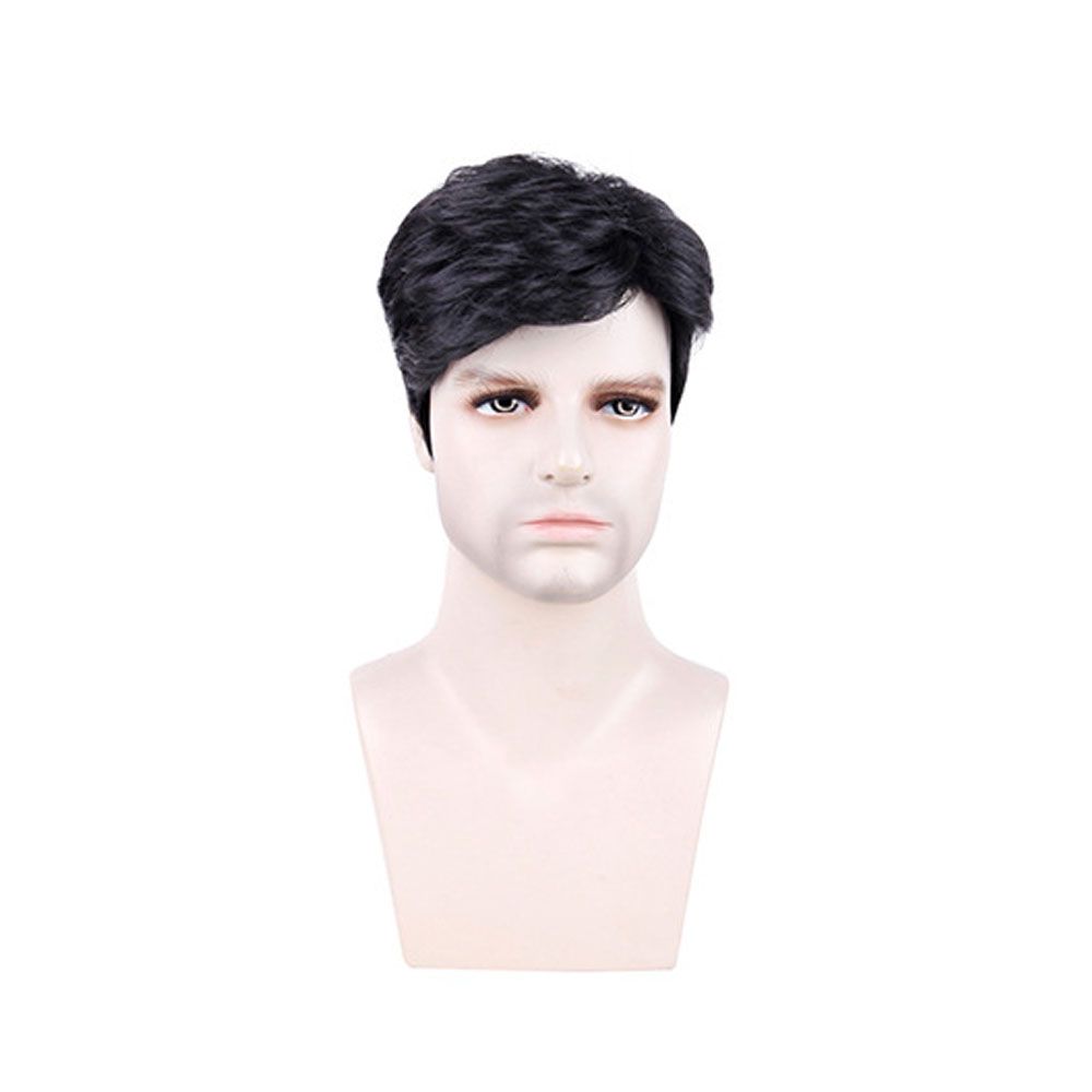 FIREWORKE Tự nhiên Thời trang Nhiều lớp Nam giới Tổng hợp tóc Kiểu tóc Tóc giả Cosplay Tóc uốn Tóc giả nam Tóc giả sóng ngắn