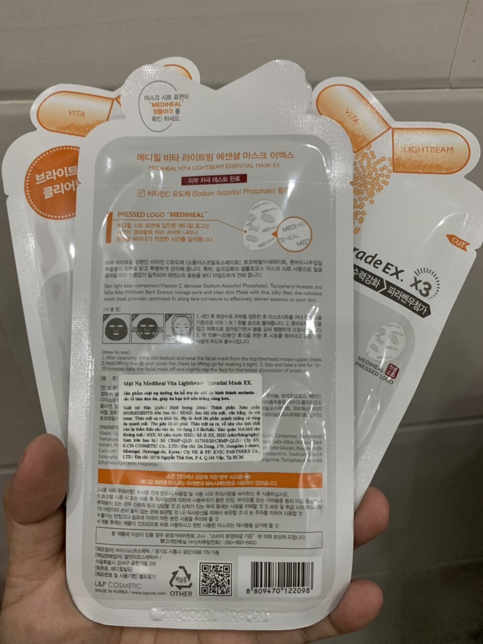 Combo 3 miếng mặt nạ Meadiheal Vita