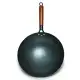 GJURD Anti-scalding Chinese Traditional Iron Wok Round Bottom Wooden Handle Iron Pot Kitchen Cookware Non-stick Frying Pan Restaurant. 