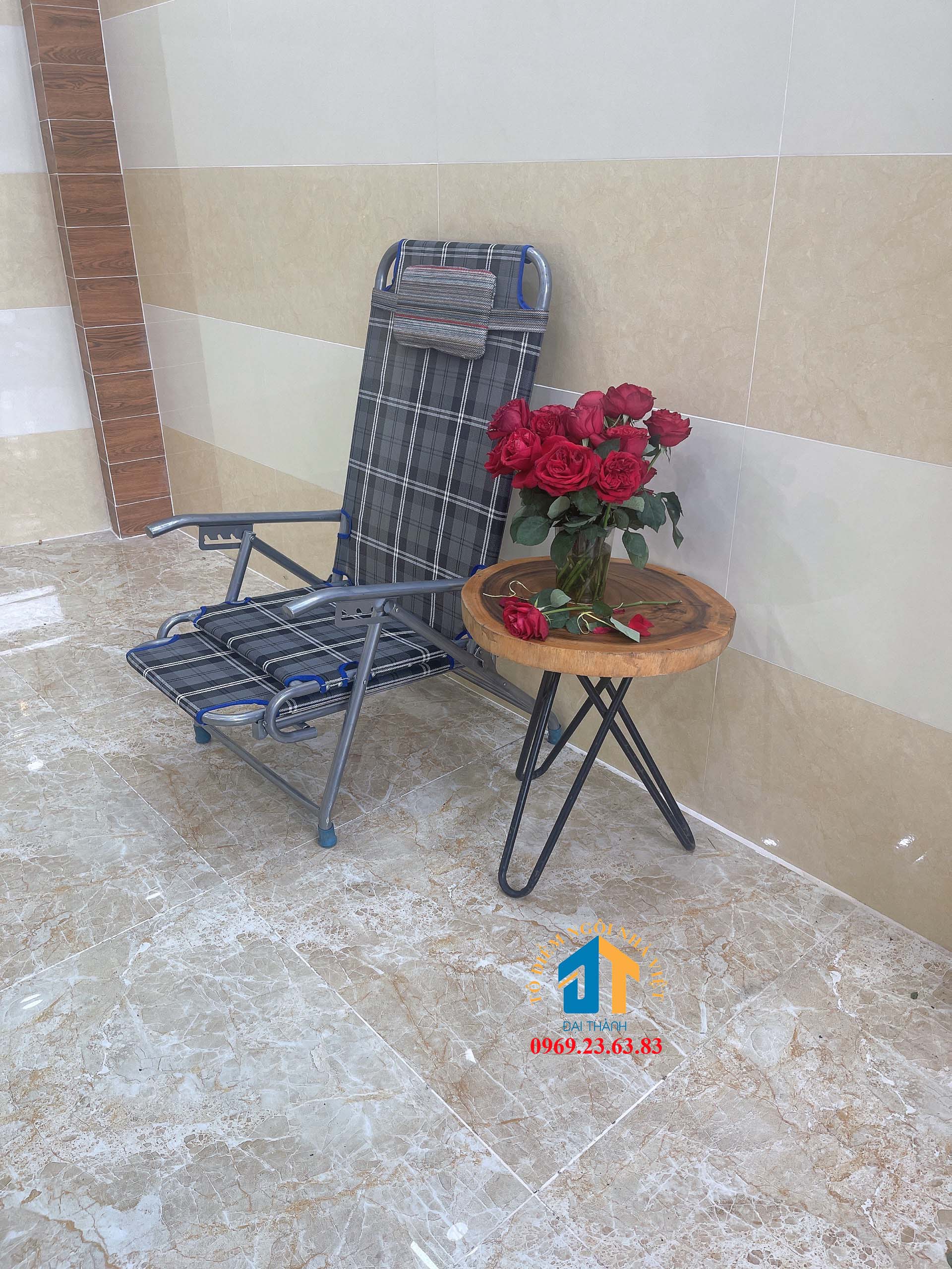 Ghế xếp mặt lưới khung sắt đại thành