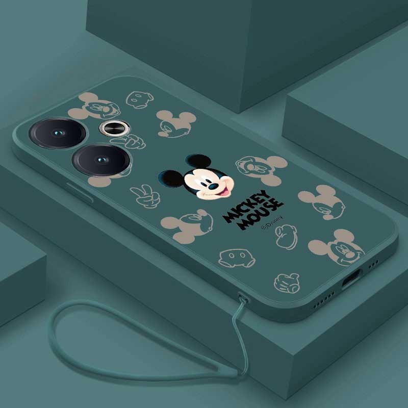Xiaomi Redmi 13 redmi13 12 Casing Mickey Family Mobile Case Cute Mouse Silicon Liquid Rubber Cover. 