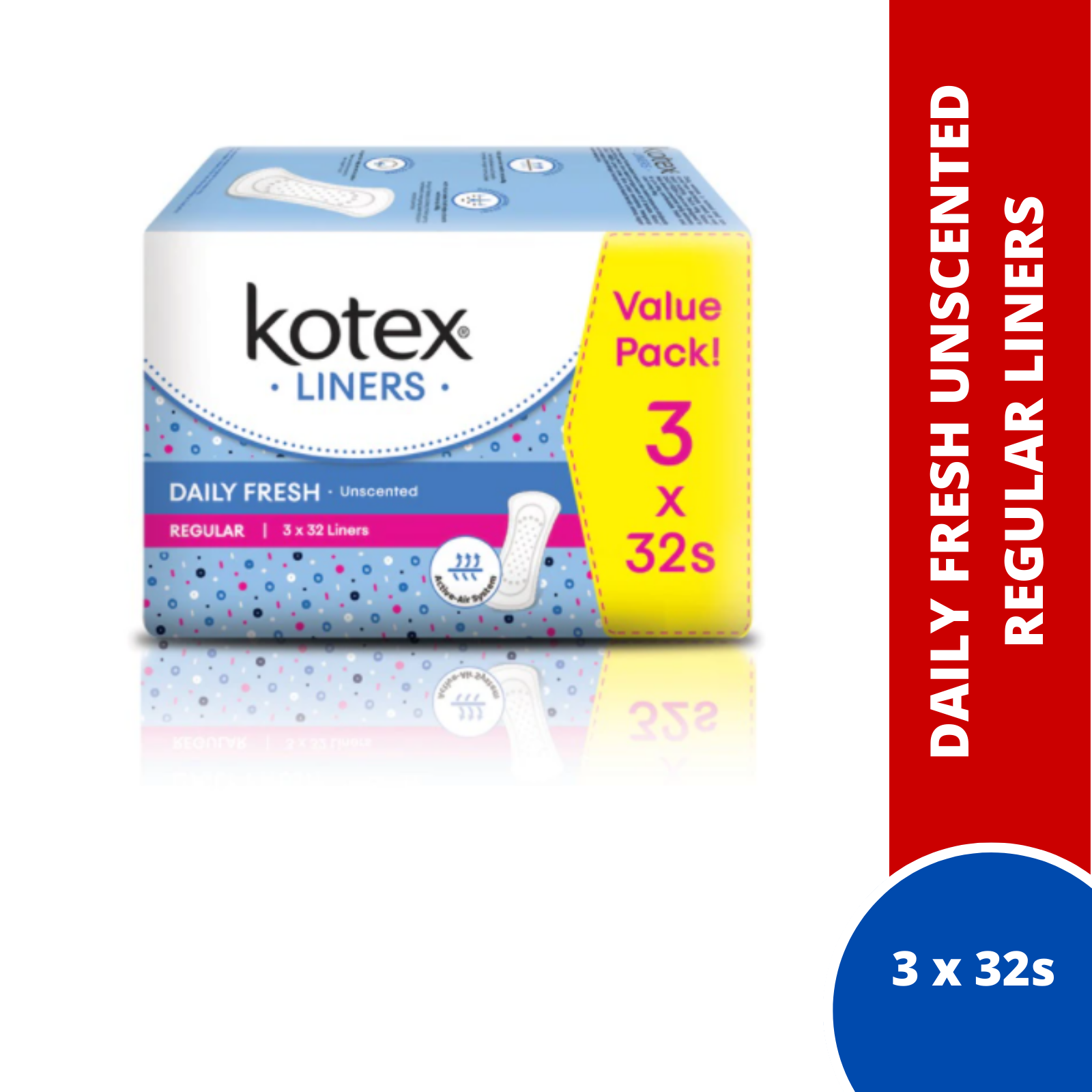 Kotex Daily Fresh Liners Regular Unscented Lazada