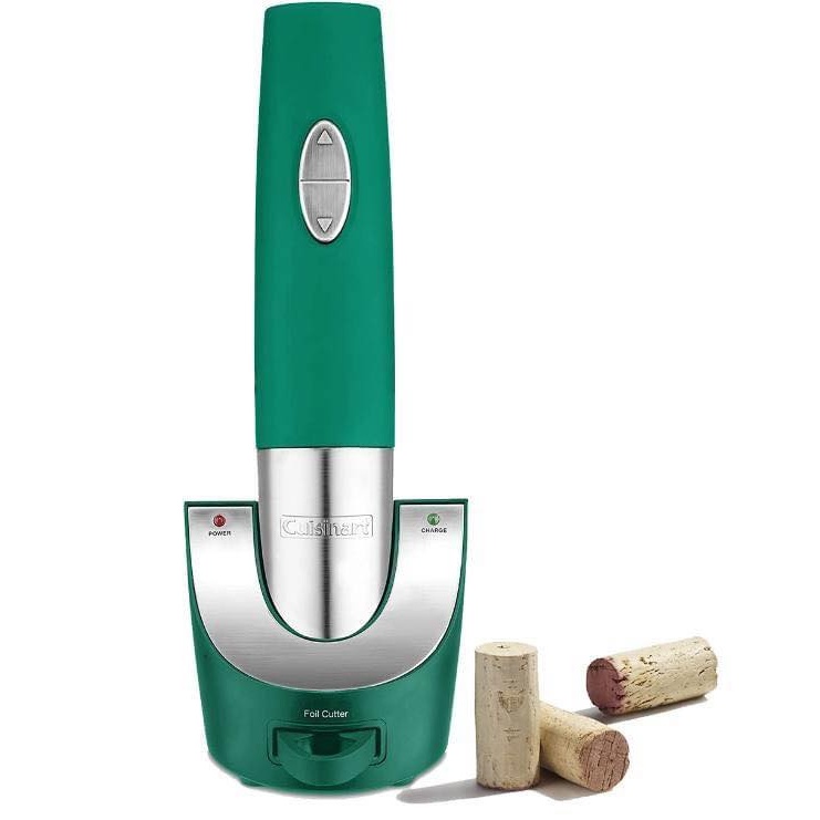 Bộ Dụng Cụ Mở Rượu Vang Tự Động Cuisinart, Dụng Cụ Mở Rượu Vang Không Dây, Phong Cách Sang Trọng, Thanh Lịch, Dễ Dàng Cầm Nắm Đồ Mở, Chất Liệu Thép Không Gỉ, Nhập Đức