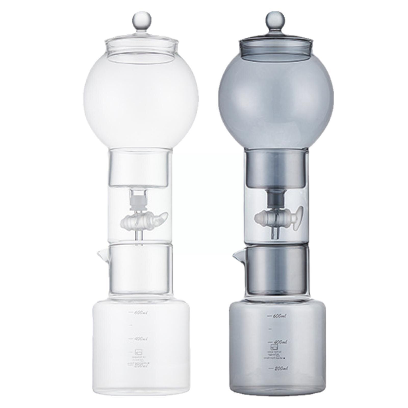 600ML Máy pha cà phê nhỏ giọt cà phê Espresso thức uống pha lạnh tái sử dụng máy lọc Nồi công cụ Ice Glass percolator nhỏ giọt 에스프레소