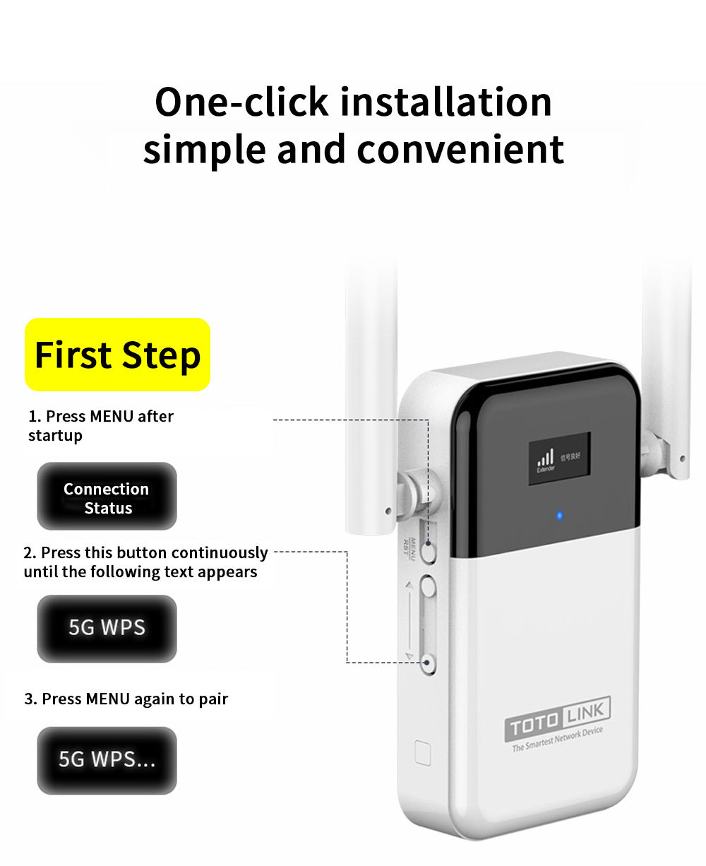 Bộ kích sóng totolink ex1200L,kích sóng AC,bộ kích sóng cực khỏe,băng tần keps24Ghz và 5Ghz mới nhất 2022