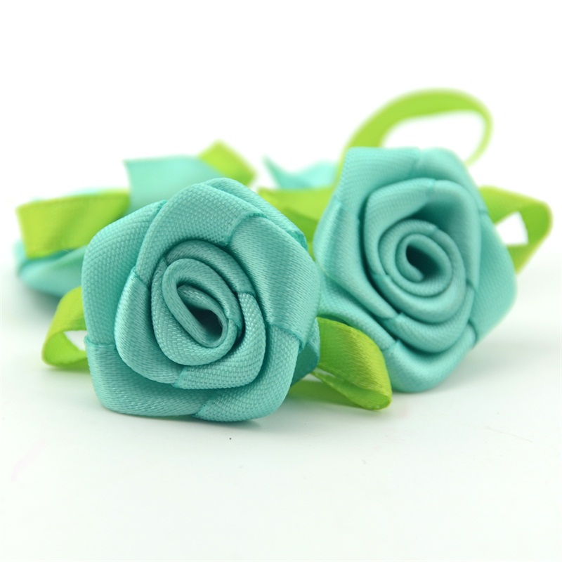 20pcs 3cm Satin Ribbon Artificial Silk Rose Flower Heads For Wedding ...