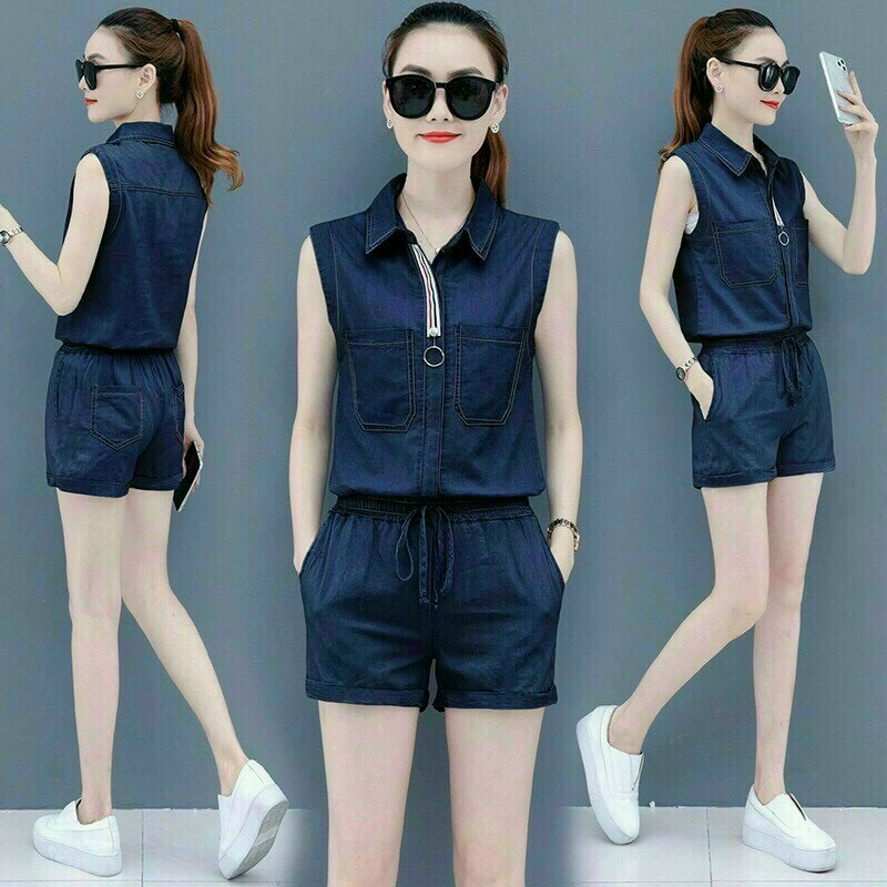 SET DENIM QUẦN SHORT ÁO SÁT NÁCH