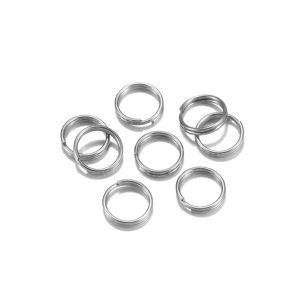 50-200pcs/lot 4-20mm Open Jump Rings Double Loops Split Rings